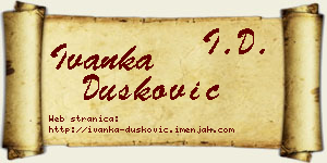 Ivanka Dušković vizit kartica
